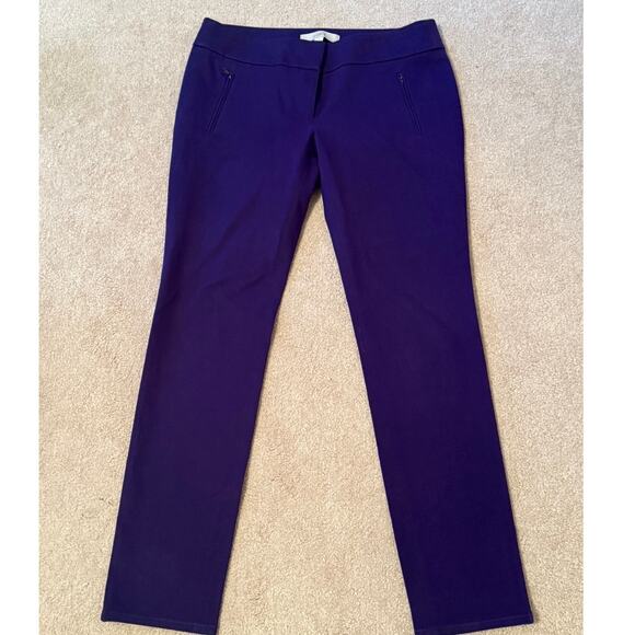 Ann Taylor Loft Ankle Length Purple Dress Pants, Size 4 - Picture 1 of 4